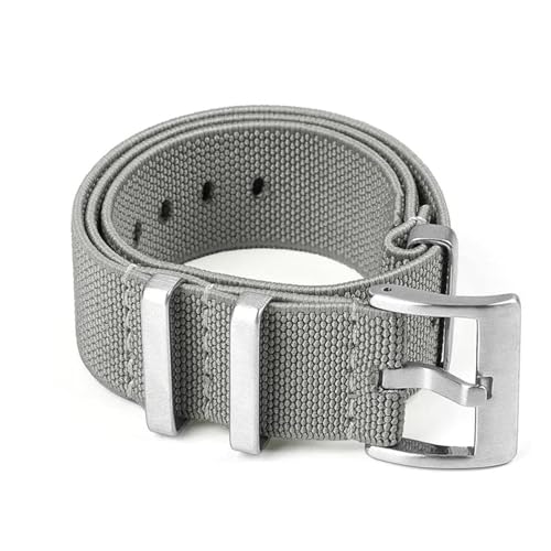 InOmak 18-22mm Nylon Uhrengurt Ersatzwächter Bänder, Grau, 22mm von InOmak