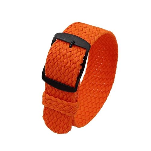 InOmak 18-22mm gewebte Nylon Uhrenbänder Armband NATO Uhrengurte, Orange, 22mm von InOmak