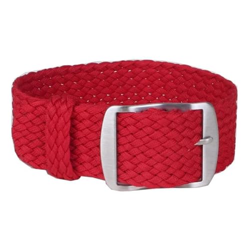 InOmak Canvas Uhrengurt 14-22mm gewebte Nylon Uhrenbande, Rot, 14mm von InOmak