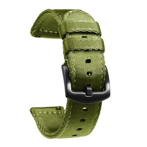 InOmak Canvas Watch-Gurte 18-22mm NATO Ersatzuhr Band, Armeegrün, 18mm von InOmak