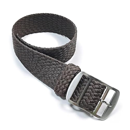 InOmak Fabric Watchband 16-22mm Nylon Uhrenbandband, Braun, 20mm von InOmak