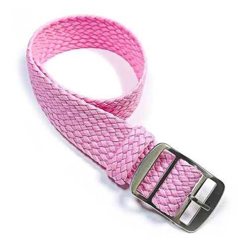 InOmak Fabric Watchband 16-22mm Nylon Uhrenbandband, Rosa, 20mm von InOmak