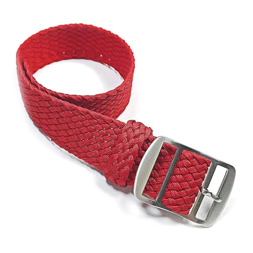 InOmak Fabric Watchband 16-22mm Nylon Uhrenbandband, Rot, 18mm von InOmak