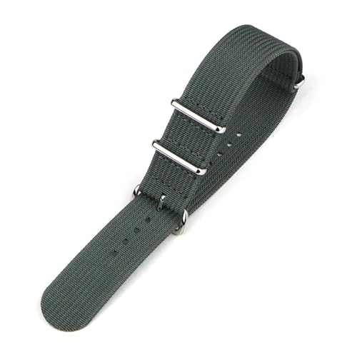 InOmak NATO Uhrengurt 18-22mm gewebte Uhrenband Sport Uhrengurt Armband, Grau, 20mm von InOmak