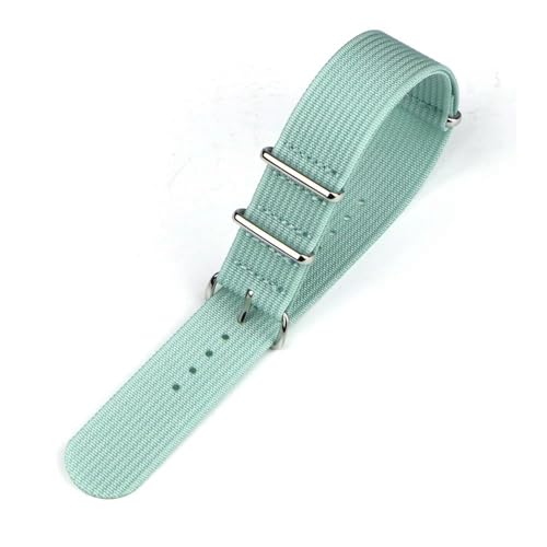 InOmak NATO Uhrengurt 18-22mm gewebte Uhrenband Sport Uhrengurt Armband, Hellblau, 20mm von InOmak