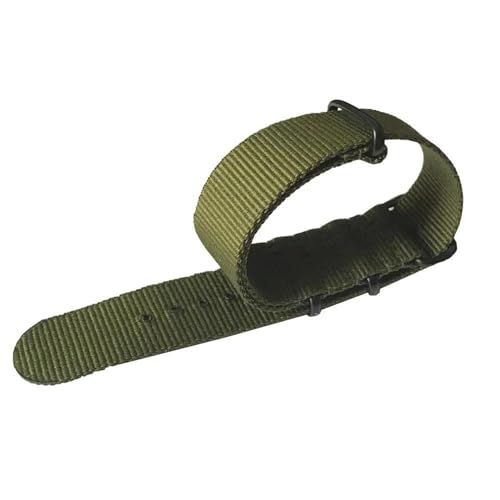 InOmak NATO Watch Gurte 18-24mm Leinwand Watch Band, Grün, 20mm von InOmak