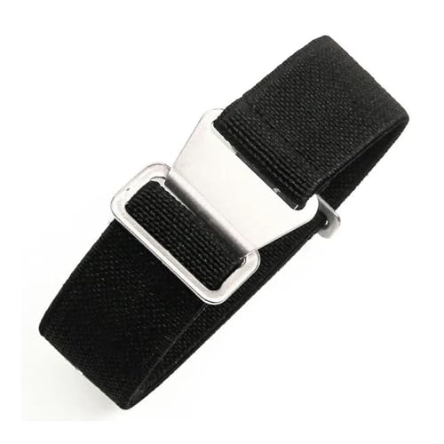 InOmak Nylon Canvas Watch Band 18/20/22mm Ersatz -Uhren -Armband Armband, Schwarz, 18mm Roségoldene Schnalle von InOmak