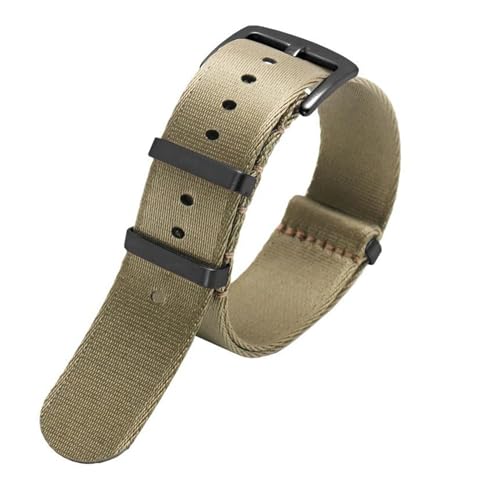 InOmak Nylon Canvas Watchband 18-24mm Sports Uhrengurt, A3 Schwarze Schnalle, 20mm von InOmak