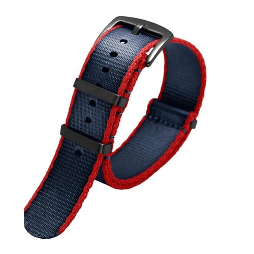 InOmak Nylon Canvas Watchband 18-24mm Sports Uhrengurt, A7 Schwarze Schnalle, 20mm von InOmak