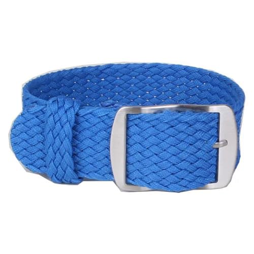 InOmak Nylon Uhrengurt 16-22mm NATO Watch Band Armband, Blau, 14mm von InOmak