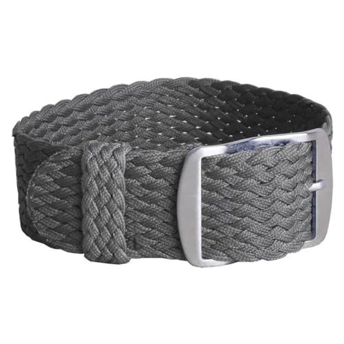 InOmak Nylon Uhrengurt 16-22mm NATO Watch Band Armband, Grau, 20mm von InOmak