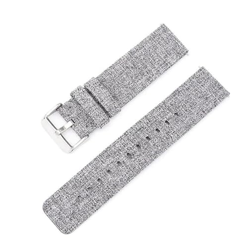 InOmak Nylon Watch Band 12-22mm gewebte Leinwand-Watch-Gurte, Grau, 12mm silberne Schnalle von InOmak