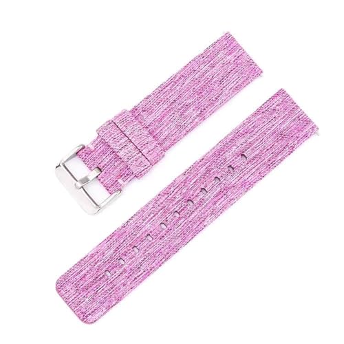 InOmak Nylon Watch Band 12-22mm gewebte Leinwand-Watch-Gurte, Rosenrot, 12mm silberne Schnalle von InOmak