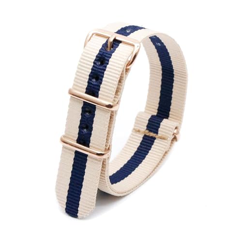 InOmak Nylon Watch Band 18-24mm Ersatzuhr-Gurt, Typ 25, 18mm von InOmak