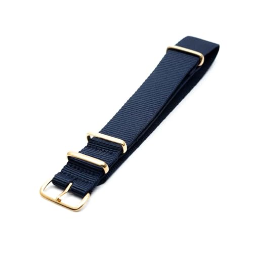 InOmak Nylon Watch Band 18-24mm NATO Ersatzstreifen, Goldnadelschnalle, 18mm von InOmak