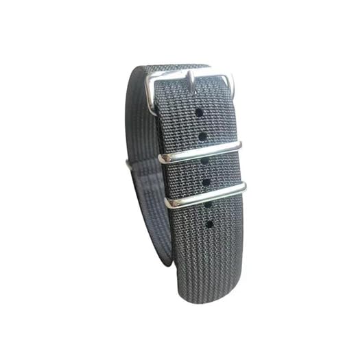 InOmak Nylon Watch Band 18-24mm Sports Uhrengurt, Grau, 20mm von InOmak