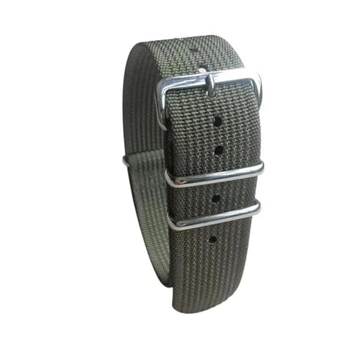 InOmak Nylon Watch Band 18-24mm Sports Uhrengurt, Grün, 18mm von InOmak