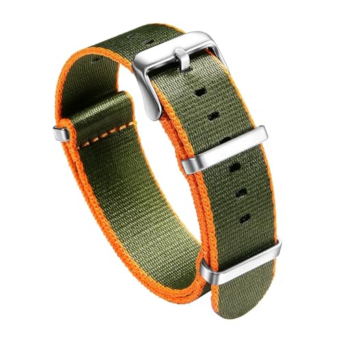 InOmak Nylon Watch Band 20/22mm Schnellveröffentlichungs -Ersatz -Uhr -Gurte, Typ 12, 20mm von InOmak