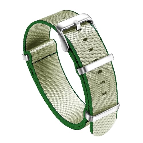 InOmak Nylon Watch Band 20/22mm Schnellveröffentlichungs -Ersatz -Uhr -Gurte, Typ 2, 20mm von InOmak