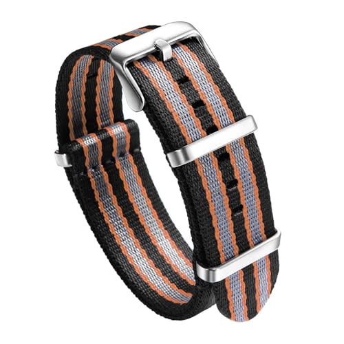 InOmak Nylon Watch Band 20/22mm Schnellveröffentlichungs -Ersatz -Uhr -Gurte, Typ 24, 22mm von InOmak