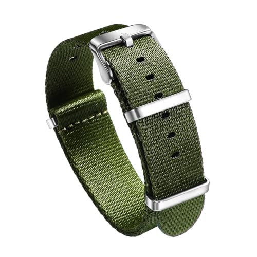 InOmak Nylon Watch Band 20/22mm Schnellveröffentlichungs -Ersatz -Uhr -Gurte, Typ 26, 22mm von InOmak