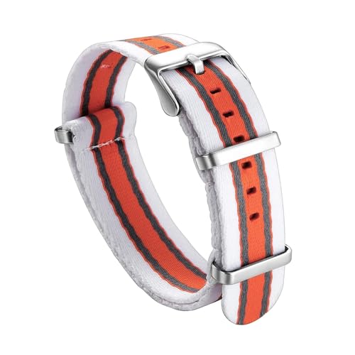 InOmak Nylon Watch Band 20/22mm Schnellveröffentlichungs -Ersatz -Uhr -Gurte, Typ 9, 22mm von InOmak