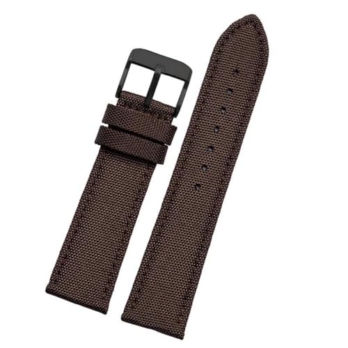 InOmak Nylon Watch Bandgürtel 20/22/23mm NATO Uhr Bänder, Braune schwarze Schnalle, 23mm von InOmak