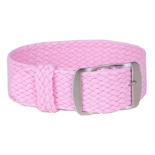 InOmak Nylon Watchband 14-22mm Leinwandgewebewebarmband, Rosa, 20mm von InOmak