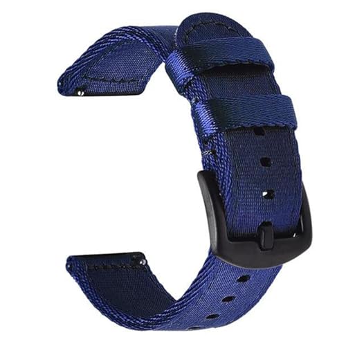 InOmak Nylon Watchband 18-24mm Schnellveröffentlichungs-Uhren-Armband-Armband, Blau schwarzer Typ 2, 20mm von InOmak