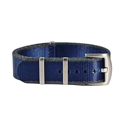 InOmak Nylon Watchband 20/22mm Outdoor Sports Uhrengurt, Silberschnalle-A05, 22mm von InOmak