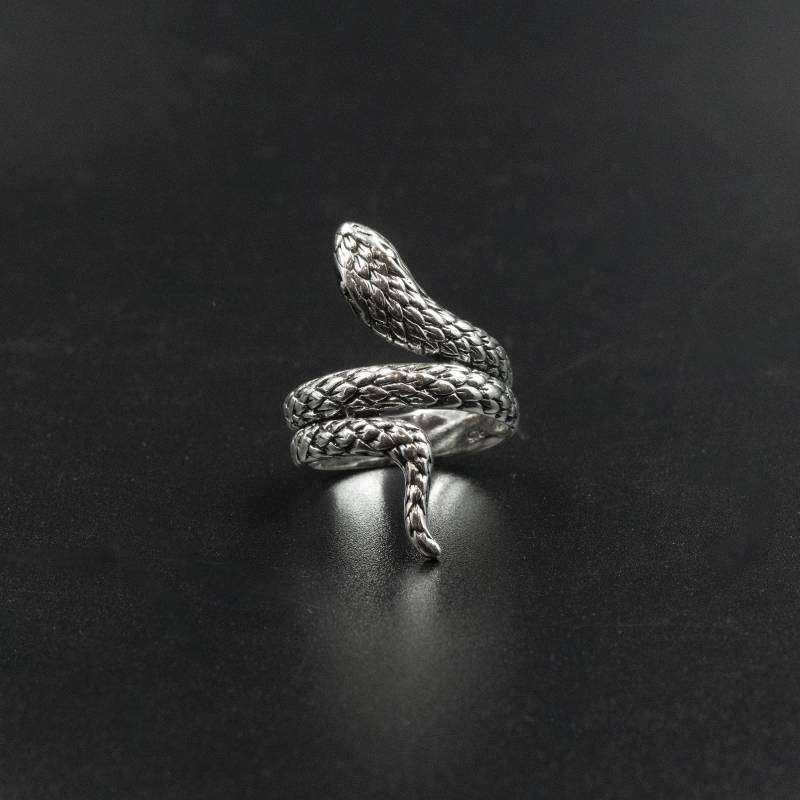Schlange Sterling Silber Wrap Band Ring Für Männer Und Frauen, Boho Statement Ring, Schlangen Schmuck von InSantorini