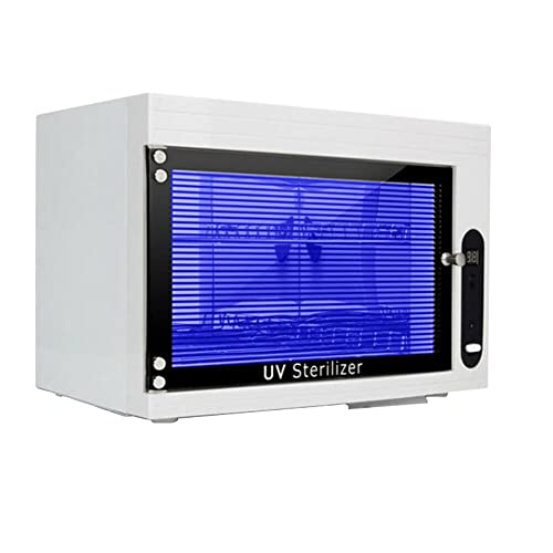 UV Desinfektionsschrank，10L Sterilisator LED Desinfektionbox Steriliser für Handtuchwärmer，Maniküre-Tools，Kosmetik Nagelstudio Salon und Handtücher 6W Mit Timer Weiß von InSyoForeverEC