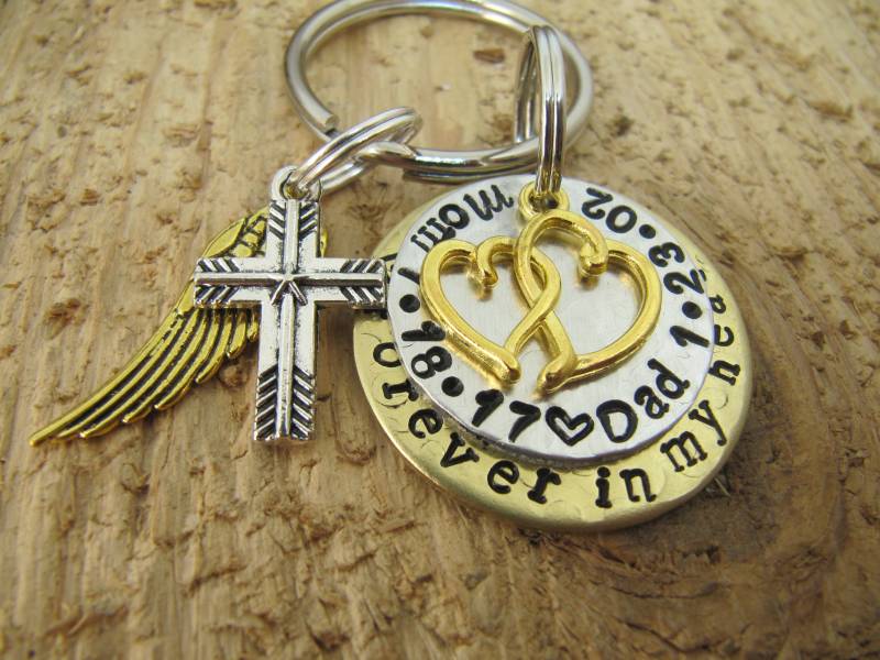 Hand Gestempelt /Keyring/Ehemann Denkmal Verlust Des Mannes Memorial Für Schlüsselanhänger Schmuck in Liebevoller Erinnerung von InTheQuiet