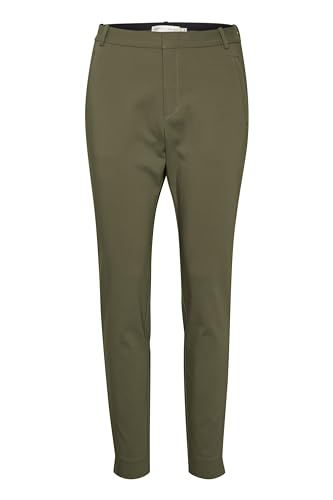 InWear Damen VanessaIW Pant Slim fit Regular Waist Ankle Length Hose, Beetle Green, von InWear