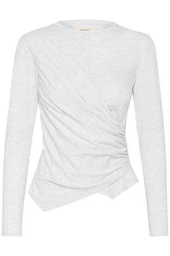 InWear Damen Woman's T-Shirt Feminine Silhouette with Long Sleeve Bluse, Stone Melange, M von InWear