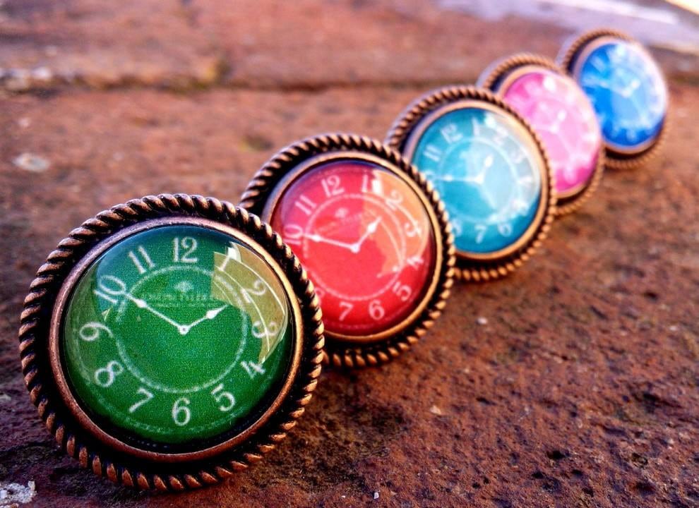 Uhr Stil Vintage Farbring Uhr Stil Vintage Farbring von InaRingShop