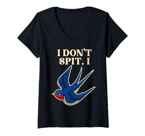 Damen Vogelbeobachtung, Schwalbe, unangemessene Vogelbeobachtung T-Shirt mit V-Ausschnitt Damen Vogelbeobachtung, Schwalbe, unangemessene Vogelbeobachtung T-Shirt mit V-Ausschnitt von Inappropriate Bird Watchers