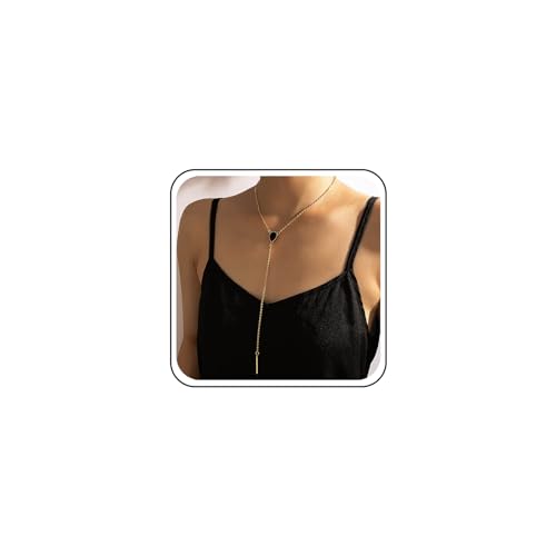 Inateannal Böhmische Lange Bar Y Halskette Gold Vertikale Bar Anhänger Halskette Kristall Y Lariat Halskette Choker Lange Bar Y Drop Halskette Schmuck Für Frauen Und Mädchen von Inateannal