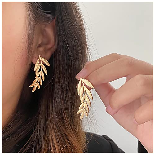 Inateannal Boho Blatt Tropfen Ohrringe Gold Blätter Baumeln Ohrringe Vintage Metall Blatt Ohrringe Hohlen Blatt Ohrstecker Schmuck Für Frauen Und Mädchen von Inateannal