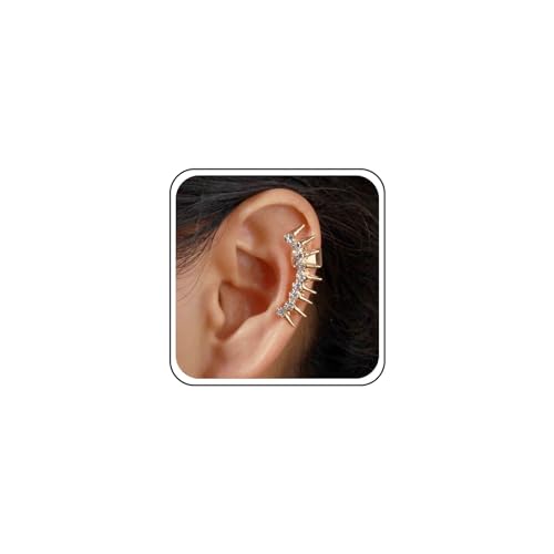 Inateannal Boho Kristall Ohr Crawler Ohrringe Gold Strass Ohr Manschette Ohrringe Kristall Manschette Wrap Clips Ohrringe Funkelnde Cz Kein Piercing Clip Auf Ohrringe Schmuck Für Frauen Und Mädchen von Inateannal