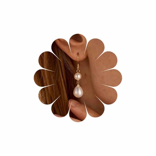 Inateannal Boho Perlen Ohrringe Gold Perlen Tropfen Ohrringe Weiße Perlens Hochzeit Ohrring Simulierte Perlens Ohrring Schmuck Für Frauen von Inateannal