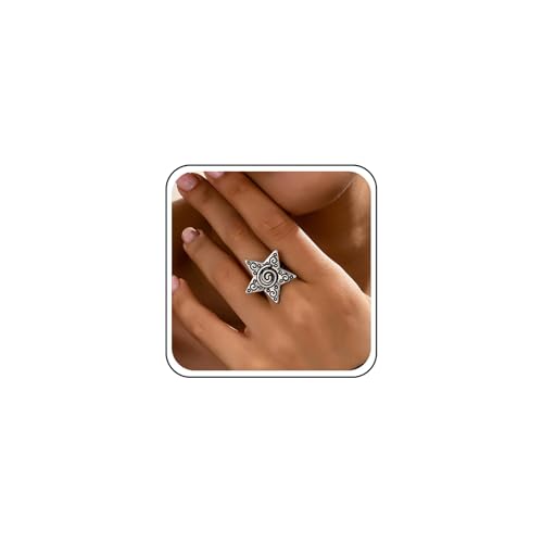 Inateannal Boho Seestern Fingerringe Verstellbar Stern Ringe Silber Seestern Knöchel Ring Offener Ozean Stern Strand Ring Schmuck Für Frauen von Inateannal