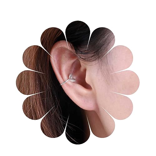 Inateannal Boho Silber Blatt Ohr Manschette Ohrring Blatt Knorpel Manschette Ohrringe Vintage Blatt Ohrringe Blatt Nicht Piercing Ohrringe Schmuck Für Frauen Und Mädchen von Inateannal