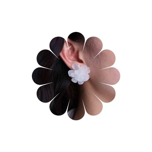 Inateannal Boho Weißen Harz Blume Ohrringe Acryl Blume Ohrstecker Vintage Große Blume Ohrringe Acryl Abgestufte Blütenblatt Ohrringe Schmuck Für Frauen Und Mädchen von Inateannal