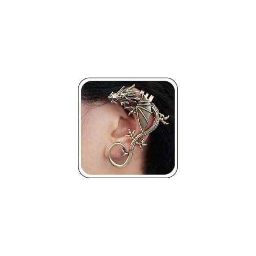 Inateannal Drachen Manschette Wrap Ohrringe Drachen Knorpel Manschette Ohrringe Metall Drache Ohrmanschette Ohrringe Gold Crawler Climber Ohrringe Antiken Drachen Ohr Clip Ohrringe Schmuck Für Frauen Inateannal Drachen Manschette Wrap Ohrringe Drachen Knorpel Manschette Ohrringe Metall Drache Ohrmanschette Ohrringe Gold Crawler Climber Ohrringe Antiken Drachen Ohr Clip Ohrringe Schmuck Für Frauen von Inateannal