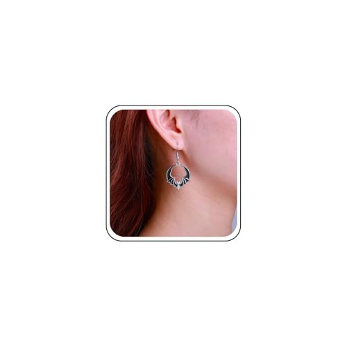 Inateannal Gothic Fledermaus Ohrringe Schwarz Fledermaus Vampir Ohrringe Punk Vampir Fledermaus Ohrringe Fliegende Tiere Fledermaus Ohrringe Vintage Dunkel Fledermaus Ohrringe Halloween Kostüm Party von Inateannal