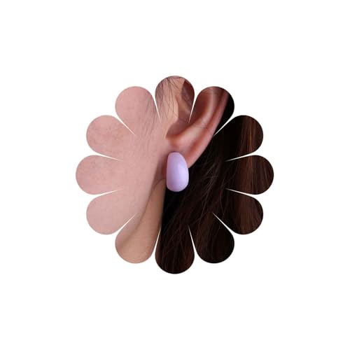Inateannal Kleine Acryl-Reifen-Ohrringe Acryl-Reifen-Ohrstecker Lila Harz C-Form-Ohrring Offenes Harz Aussage Geometrie Ohrring Schmuck Für Frauen von Inateannal