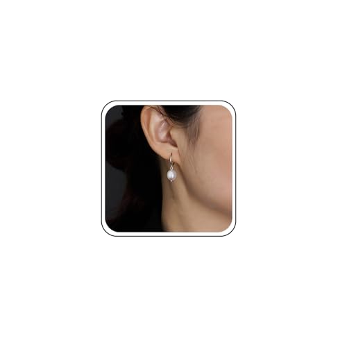 Inateannal Perlenohrringe Silberne Perlenohrringe Kleine Perlenohrringe Vintage Barocke Perlenohrringe Unregelmäßige Perlenohrringe Tropfenohrringe Perlenbrautohrringe von Inateannal