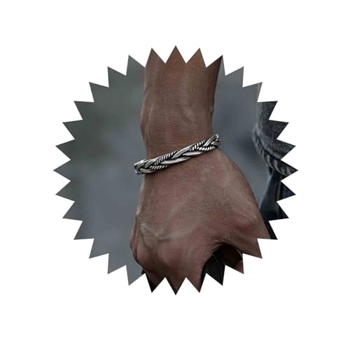 Inateannal Silber Manschette Armband Für Frauen Männer Vintage Twist Geflochtene Manschette Armreif Minimalistischen Offenen Armreif Hip-Hop-Schmuck von Inateannal