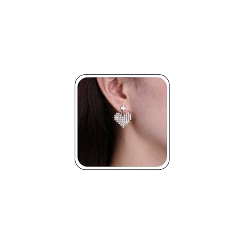 Inateannal Strass Herz Ohrringe Gold Kristall Herz Ohrringe Cubic Zirkonia Ohrstecker Ohrringe Funkelnde Volle Strass Herz Baumeln Ohrringe Schmuck Für Frauen Und Mädchen von Inateannal